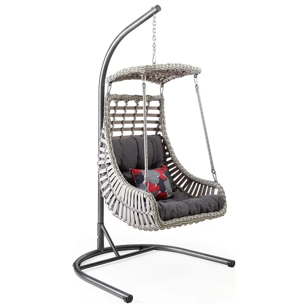 Capri Swing Alaçatı 1 Kişilik Rattan Bahçe Salıncağı
