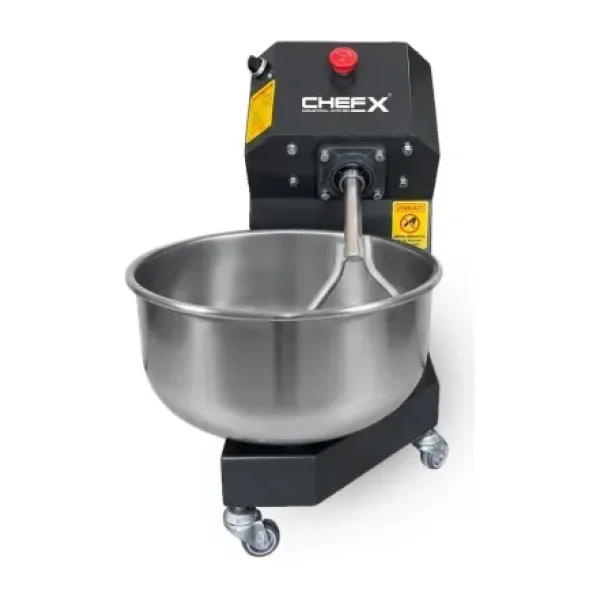 Chefx Hamur Yoğurma Makinesi 10 kg Un ile 15 kg Hamur 0,25 kW Güçlü Motor ve Paslanmaz Çelik Yapı - Antrasit