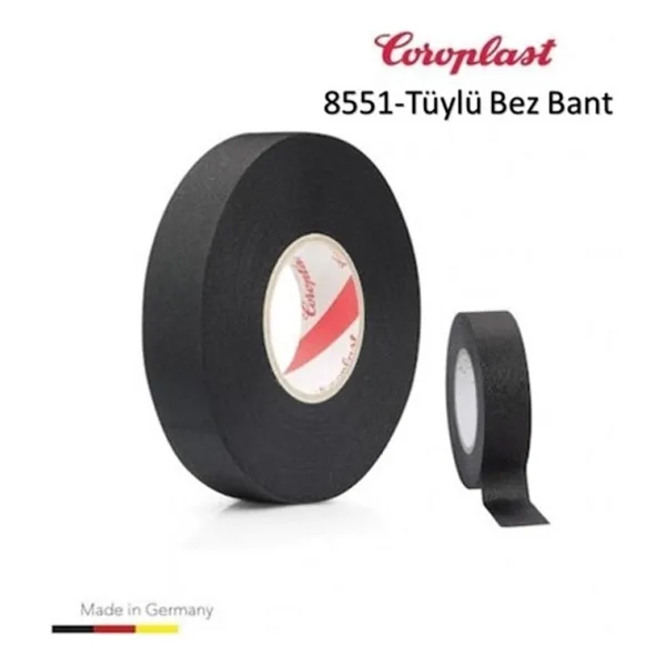 Coroplast Tüylü Bez Bant 19mm X 15 Metre 1 Adet Ref:8551