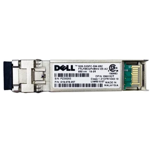 Dell S28-32GFC-SW-85C 32G 850NM 100M Swl Fc Sfp+ Optical Transceiver Module FTLF8532P4BNV-E5