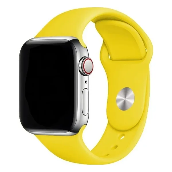 E2m Classic Silikon Apple Watch Kordon 38-40-41mm Sarı