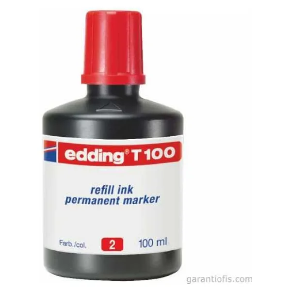 Edding T100 Permanent Kırmızı Mürekkep