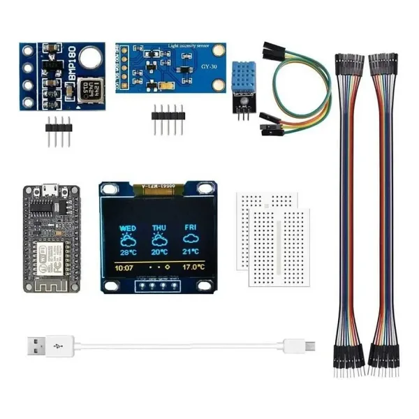 ESP8266 Hava Durumu Ölçüm Seti - Demonte Sıcaklık Nem ve Basınç Ölçer