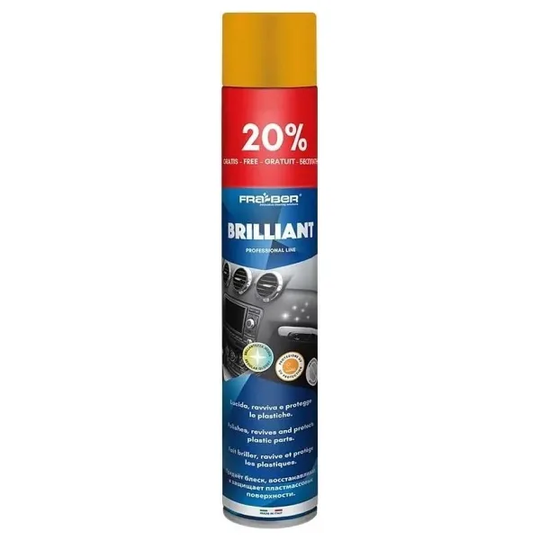 FRA-BER Brilliant Antistatik Konsol Ve İç Plastik Temizleyici Parlatıcı Vanilya Kokulu - 750 ml