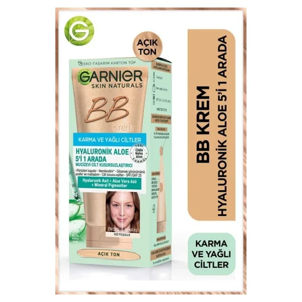 Garnier Karma ve Yağlı Ciltler için Açık Ton SPF 15 40 ml BB Krem