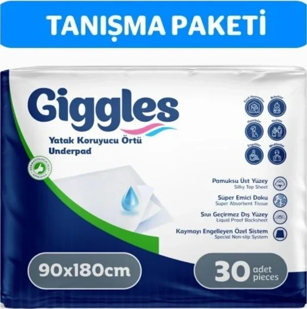 Giggles 90x180 cm 30'lu Yatak Koruyucu Örtü
