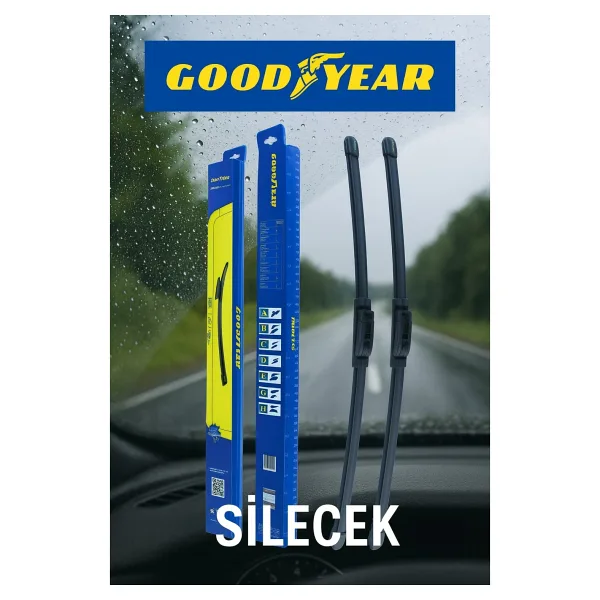 GOODYEAR TOYOTA AURIS SUPERMUTE 2'Lİ MUZ SİLECEK TAKIMI 2013-2022 HATCHBACK (5 KAPI) (650MM+350MM)
