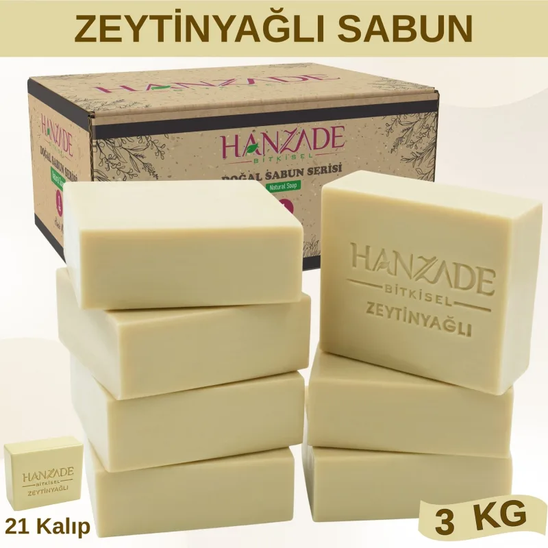 Hanzade Bitkisel Doğal El Yapımı Hatay Zeytinyağlı Sabun 3 KG