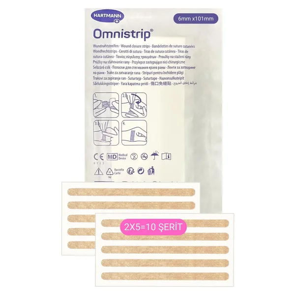 Hartmann Omnistrip Steril Strip Dikiş Bantı 6x101 mm 5'li 2 adet