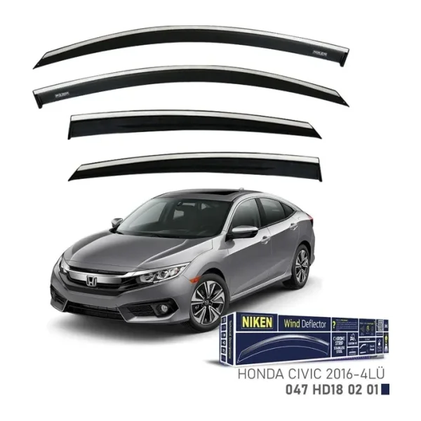 Honda Civic Kromlu Cam Ruzgarligi Niken 2016-2021 Arasi