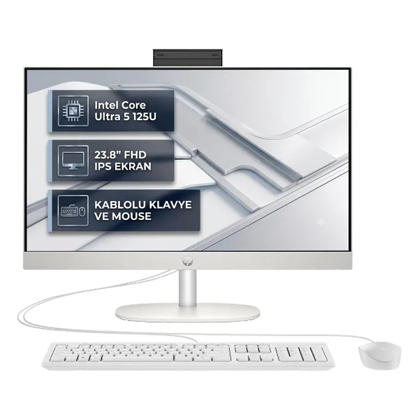 HP ProOne 240 G10 D1ZF0ET Ultra 5 125U 8 GB 512 GB SSD Intel Graphics 23.8" Full HD All in One PC