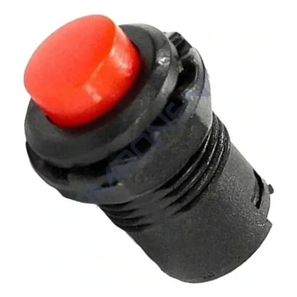 IC-191C (IC-186D) Buton Plastik Yaylı 12mm 2P DS-227 Kırmızı