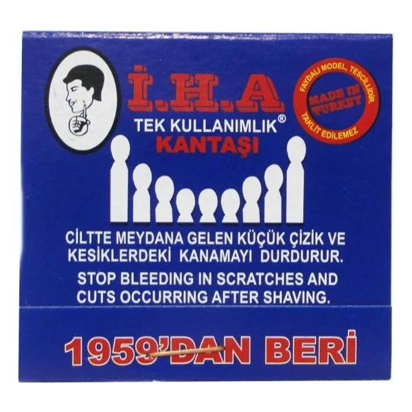 İHA İHA Kibrit Kantaşı 1 Adet 20'li Kart, ( Kartta 20 Adet Tek Kullanımlık Kan taşı ) Kanama Durdurucu