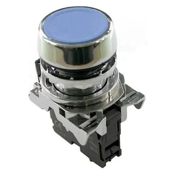 ISM-BA61 Metal Yaylı Push Buton - Mavi