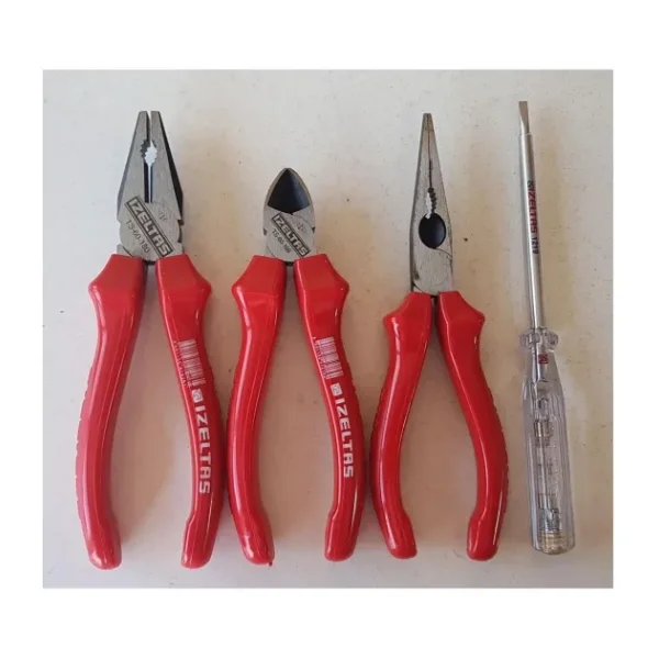 Izeltaş Set 180 mm Pense 160MM Yankeskı 160 mm Kargaburun 190MM Kotrol Kalemi