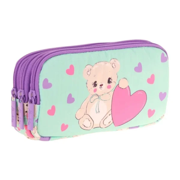 Kaukko Kids L8239 Plush Bear 3 Bölmeli Kalemlik