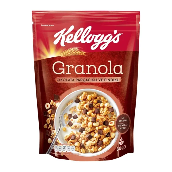 Kellogg's Çikolata Parçalı ve Fındıklı Granola 340 gr
