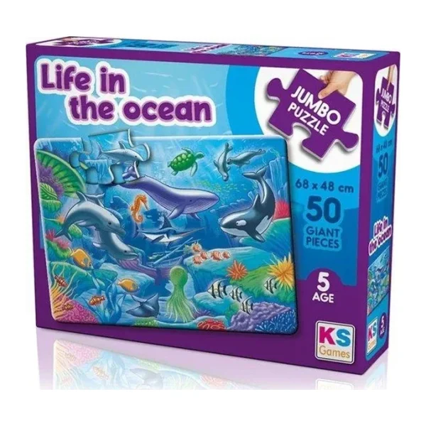 KS Games Life In The Ocean Jumbo 50 Parça Puzzle