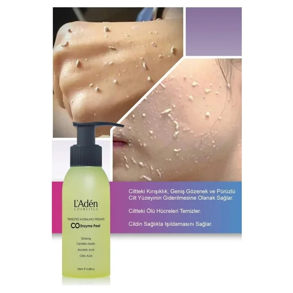 L'Aden Cosmetics Anında Soyucu Ginseng Peeling Ölü Deri Arındırıcı, Yenileyici, Aydınlatıcı Vücut, Yüz Peelingi