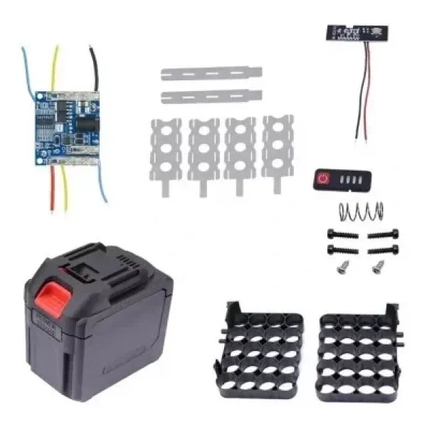 Li-ion 18650 5S 21V 20'li Matkap Batarya Kutusu Seti