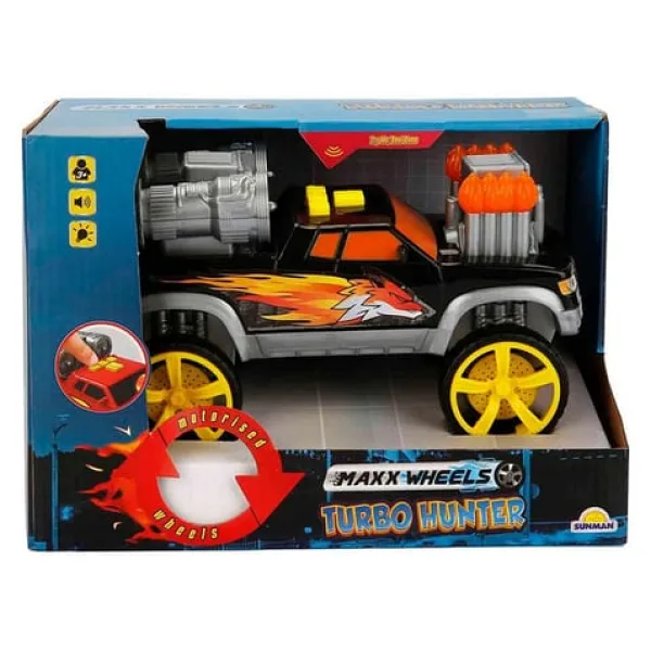 Maxx Wheels Sesli ve Işıklı Motorize Kamyonet - Siyah