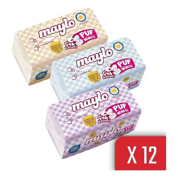 Maylo Puf Kağıt Mendil 150'li 12 Adet