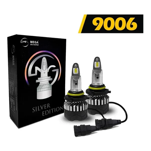 Mega Oto Market Slim Led Silver Edition Xenon Far Lambası Beyaz Renk Csp 9006 Soket Ile Uyumlu