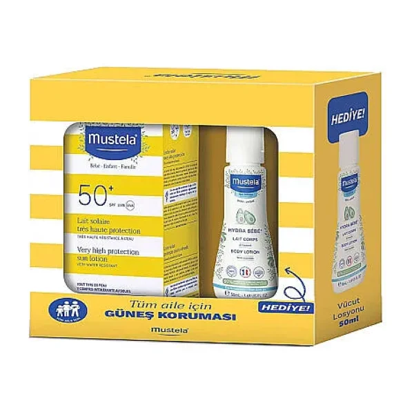 Mustela Çok Yüksek Koruma Faktörlü SPF50+ Güneş Losyonu 100 ml Set