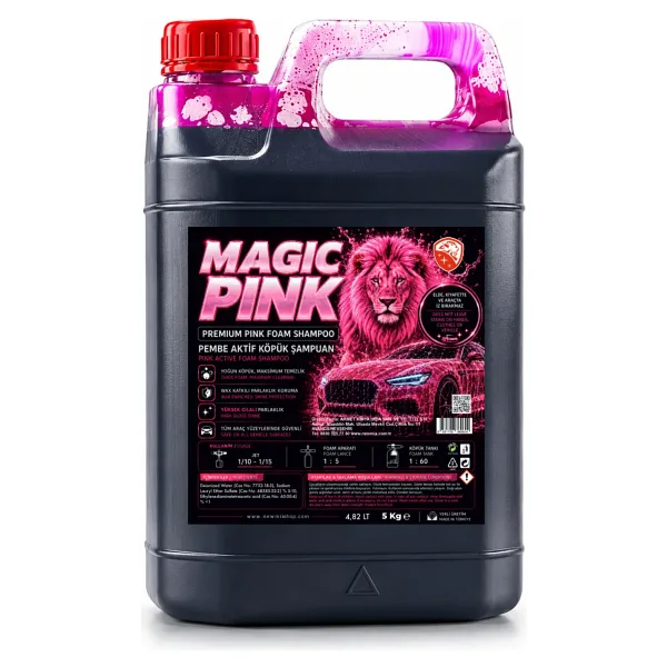 NEWMİX Magic Pink Fırçasız Sihirli Pembe Oto Şampuanı 5 Kg