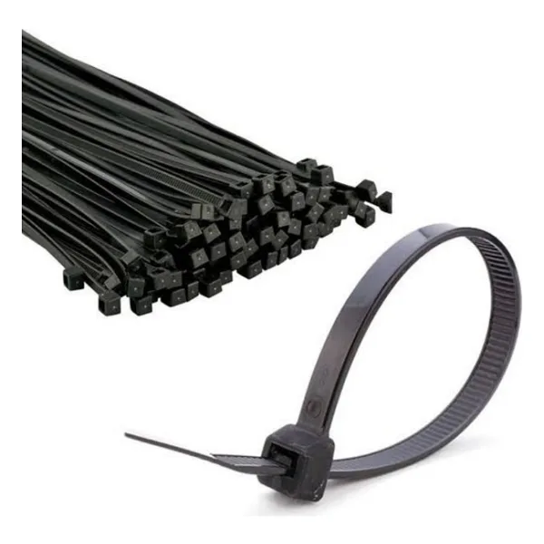 Numerouno Kablo Bağı Plastik Cırt Kelepçe 4.8X200 mm 20CM 100 Adet Siyah