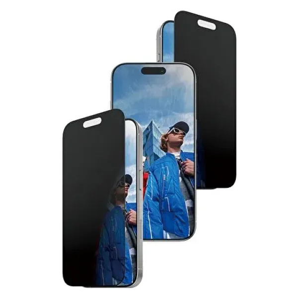 PanzerGlass iPhone 17 iPhone 16 Pro Ultra-Wide Fit Siyah Çerçeveli Gizli/Hayalet Ekran Koruyucu - Fast Fit Uygulama Aparatlı