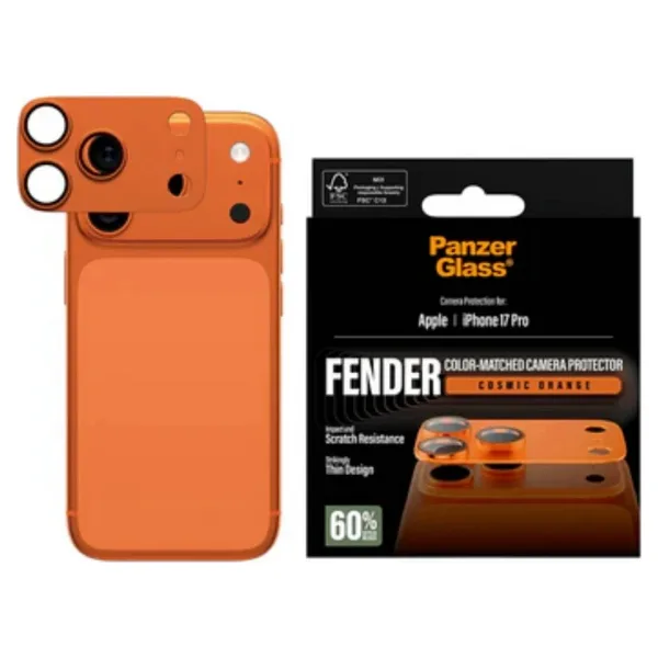 PanzerGlass iPhone 17 Pro Fender Kozmik Turuncu Lens Koruyucu