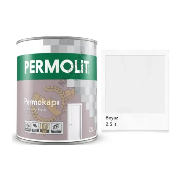 Permolit Amerikan Panel Kapı Boyası Beyaz Sentetik 2,5 Lt Permolit
