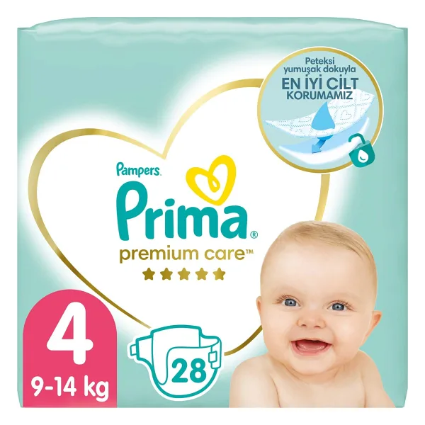 Prima Premium Care 4 Numara Maxi 28'li Bebek Bezi