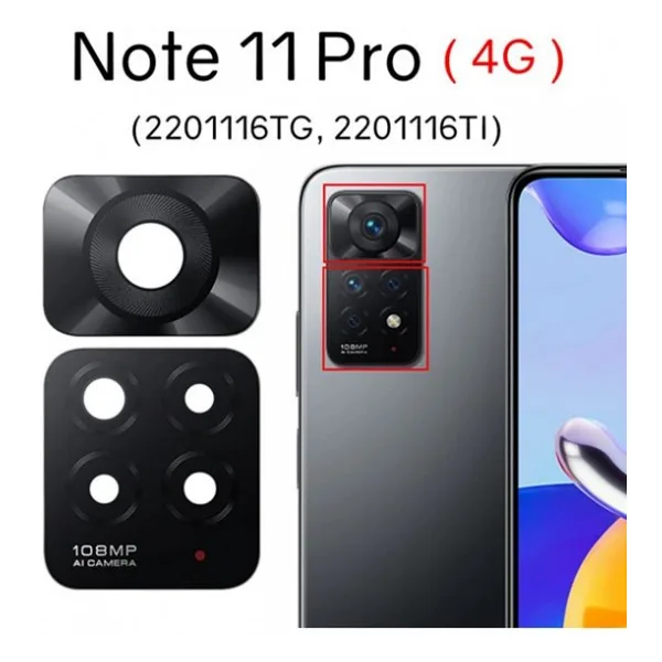 Redmi Note 11 Pro Arka Kamera Camı Lens
