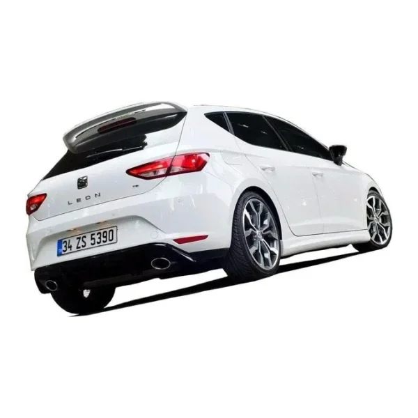Seat Leon MK3 - 5F 2013 - 2016 Style Uyumlu Arka Tampon Eki - Difüzör (Plastik)