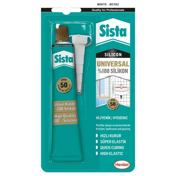 Sista Universal 50 gr Beyaz Tüp Silikon