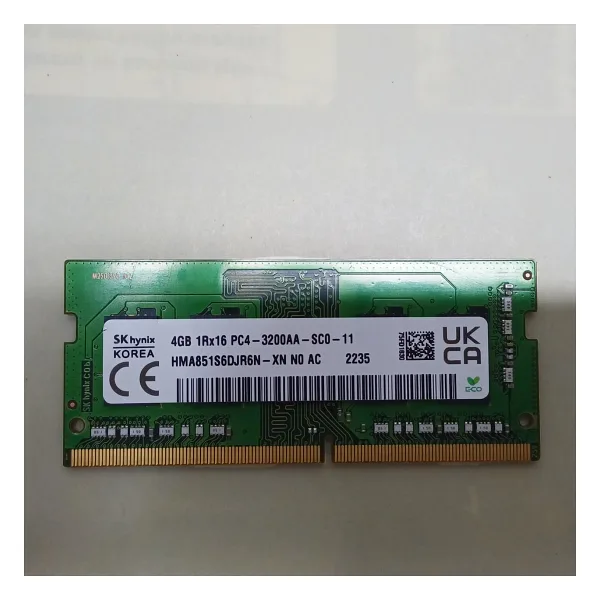 Skhynix 4 GB 3200 MHz CL22 HMA851S6DJR6N-XN DDR4 Ram