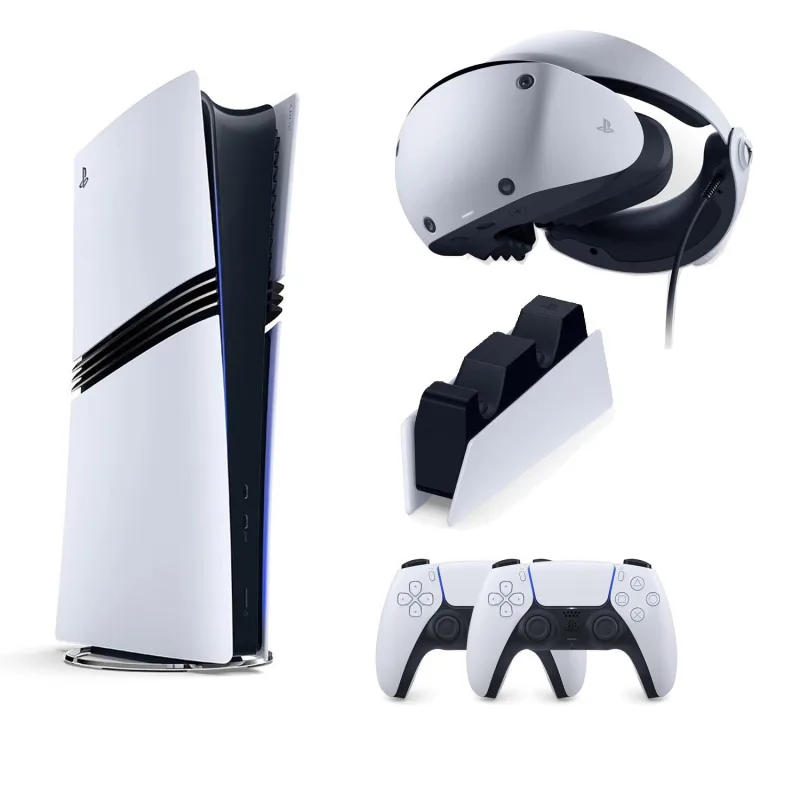 Sony Playstation 5 PS5 Pro 2tb + 2.Kol + Sony Şarj İstasyonu + PS5 Vr 2