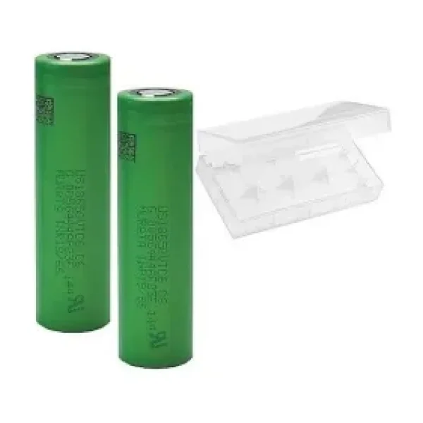Sony VTC6 18650 3.7 V 3000 mAh 30A Li-ion Şarjlı Pil 2'li + Pil Taşıma Kutusu