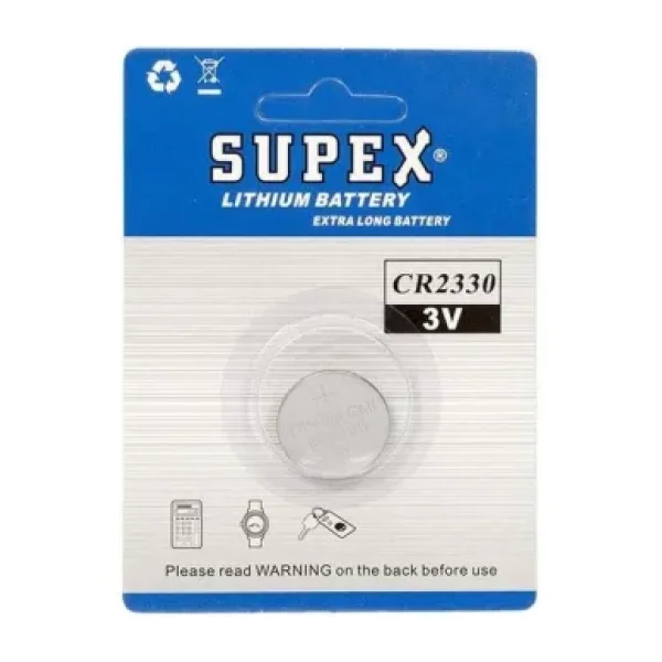 Supex CR2330 3V Lityum Düğme Pil