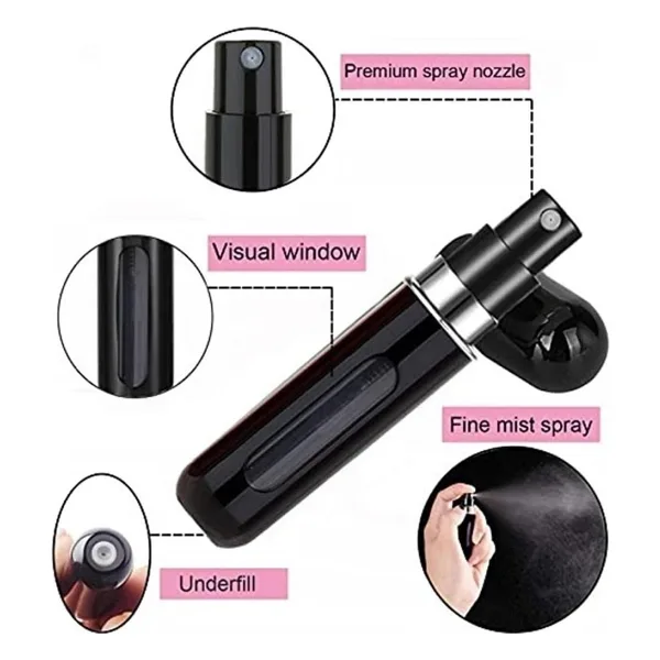 Taşınabilir Mini Doldurulabilir 2 Adet Parfüm Şişesi Atomizer Parfüm Şişeleri Boş Küçük HDH75