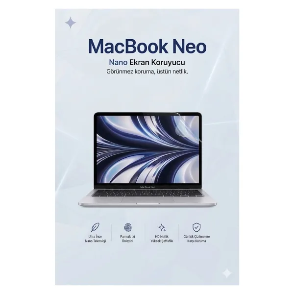 Techmaster Macbook Neo 13 Inç A3404 ile Uyumlu Ekran Koruyucu Film