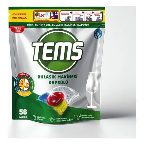 Tems Bulaşık Makinesi Tableti 56'lı
