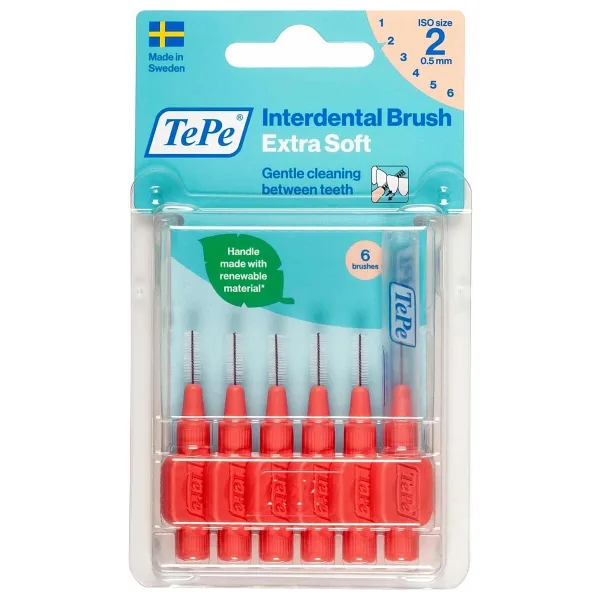 Tepe Extra Soft Kırmızı 0.5 mm 6'lı Arayüz Fırçası