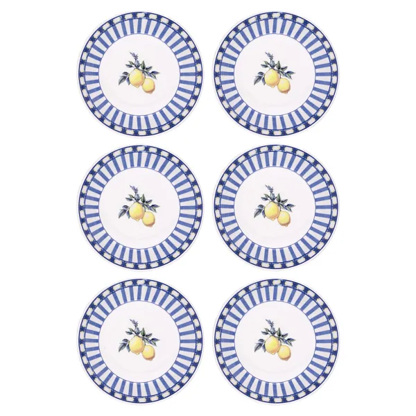 The Mia Odore Di Limone 6'lı 20 cm Yemek Tabağı