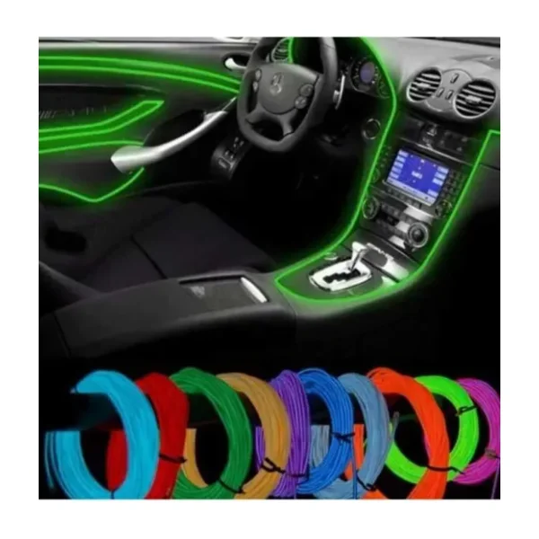 Universal Ip Neon Buz Mavi Araç Içi Led Ambiyans Işıgı Torpido Ledi 2 Metre