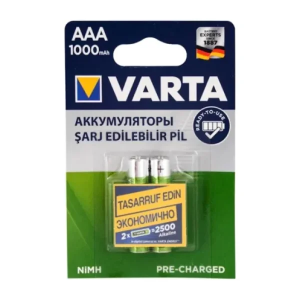 Varta 5703 1000 mAh 2'li Şarjlı AAA İnce Kalem Pil