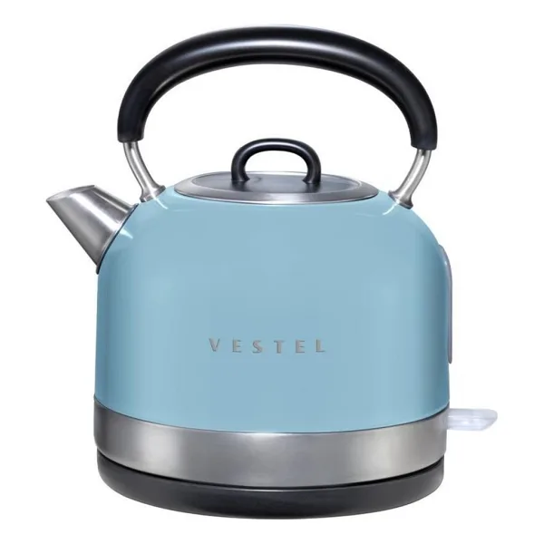 Vestel Retro Düş Mavisi 2200 W 1.7 lt Çelik Kettle
