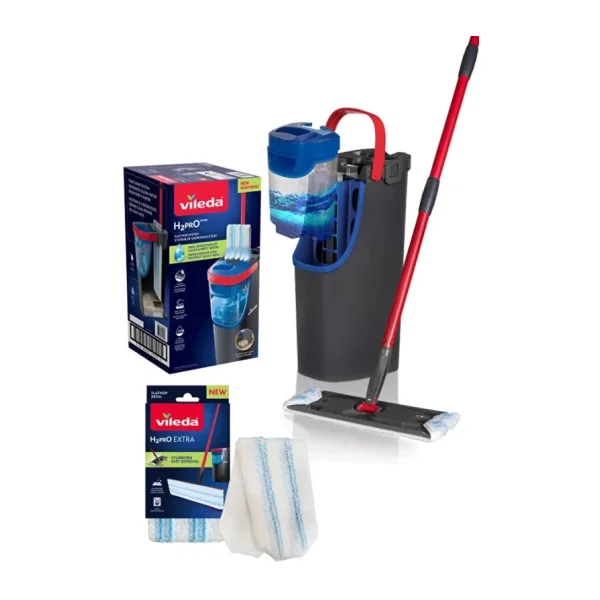 Vileda H2Pro Kirli ve Temiz Suyu Ayıran Temizlik Seti + Yedek Mop